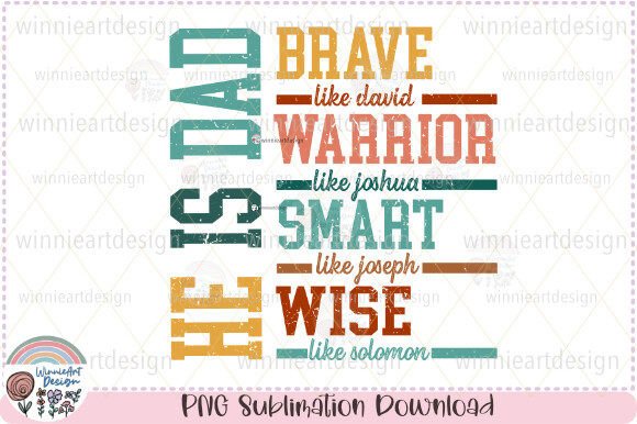 A Brave Warrior Dad T-Shirt Design for Father's Day Graphics