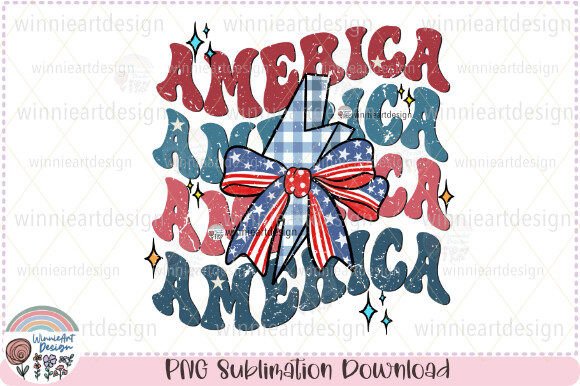 A Coquette Bow for Patriotic Branding & T-Shirt Graphics