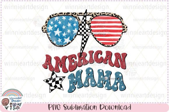 A Design Review: American Mama USA Flag Lightning Bolt Graphics for T-Shirt Designs