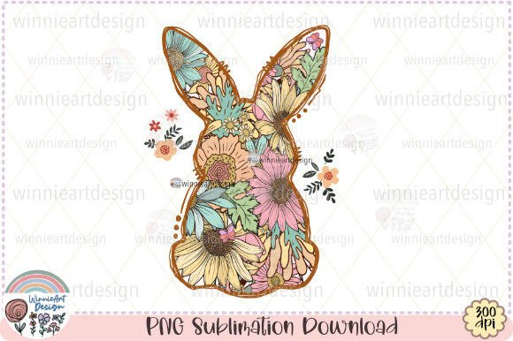 A Graphic Creator's Review of Easter Bunny Flowers Boho Design