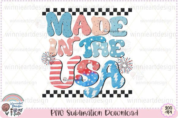 A Retro American Flag Design for T-Shirts & Graphics