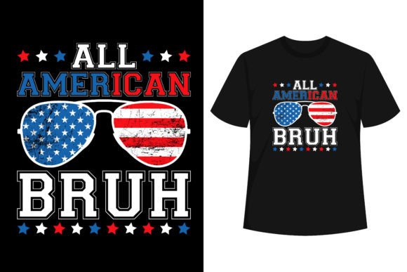 All American Bruh: A Graphics Asset for Patriotic T-Shirt Designs