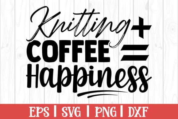 Crafting Success: A Knitting and Coffee Graphic for Crafters