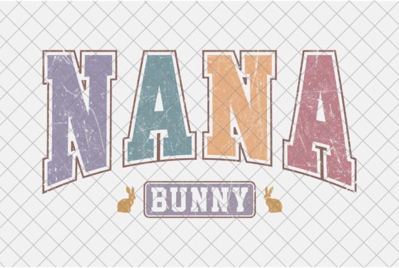 Grandma Varsity Easter Bunny: A Festive Graphic for Merchandise