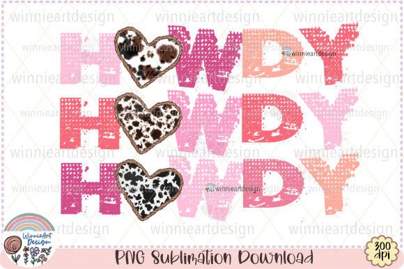 Howdy Heart Valentine Graphics for T-Shirt Designs