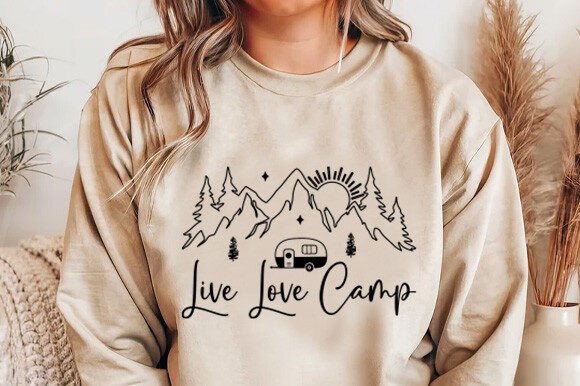 Live Love Camp: A Flexible Graphics Asset for T-Shirt Designs & Brand Projects