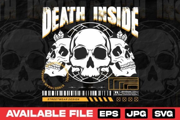Reviewing a Triple Head Skull Graphic for T-Shirt Design